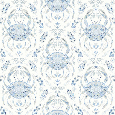 Annapolis Light Blue Crustacean Wallpaper