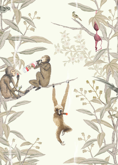 Drunk Monkeys Wallcovering - Bashed