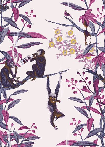 Drunk Monkeys Wallcovering - Colada