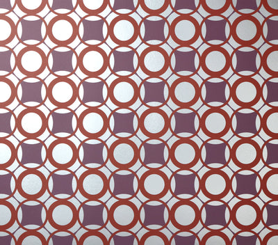 Circles Wallcovering - Scarlet