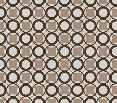 Circles Wallcovering - Brown