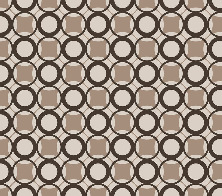 Circles Wallcovering - Brown