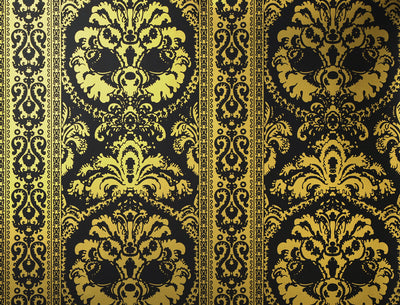 St. Moritz Wallcovering - Black & Gold