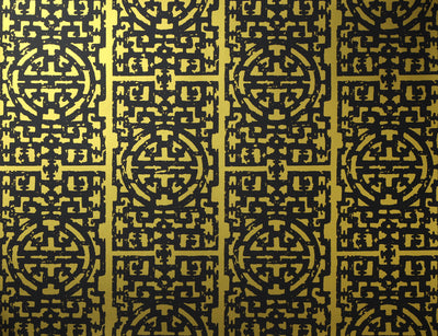 Zodiac Wallcovering - Black & Gold