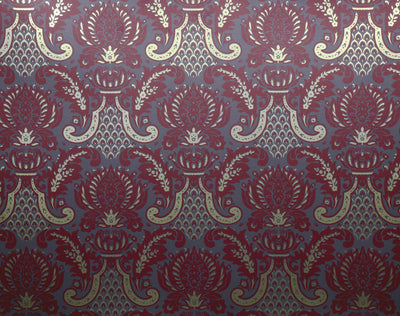 Windsor Wallcovering - Burgundy & Slate