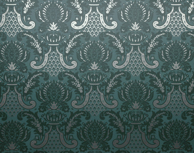 Windsor Wallcovering - Green & Champagne