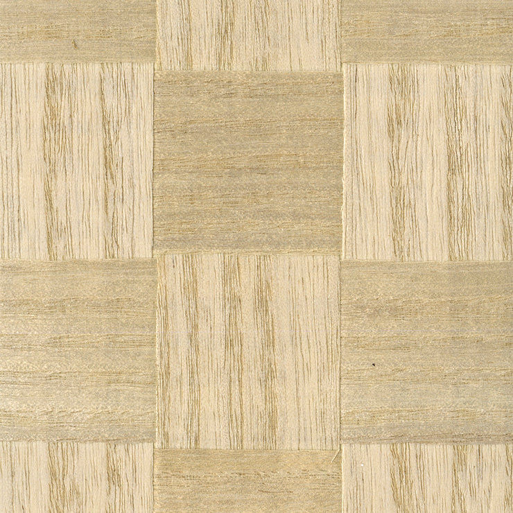 Beige Check Wood Wallcovering