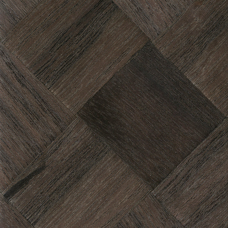 Cacao Diagonal Check Wood Wallcovering