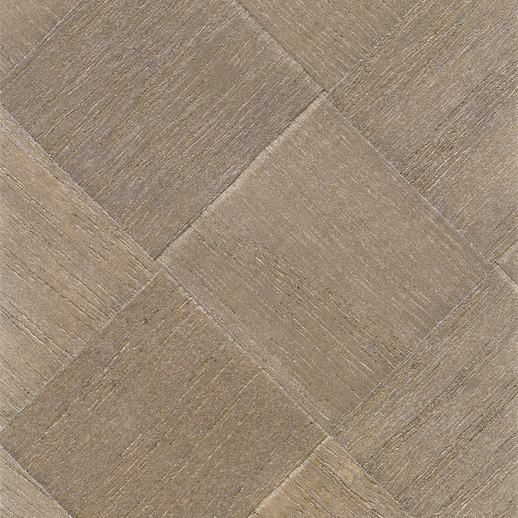 Beige Diagonal Check Wood Wallcovering