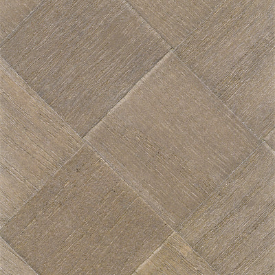 Beige Diagonal Check Wood Wallcovering