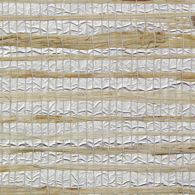 Silver Crinkle Grasscloth Wallcovering