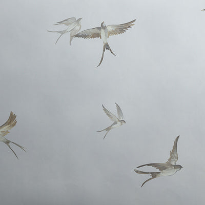 Swallows - Spring Rain Wallcovering