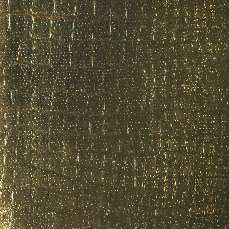 Alligator Wallcovering - Antique Brass