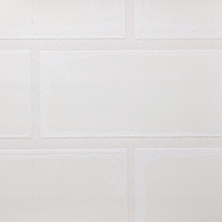 White Subway Tile Wallcovering