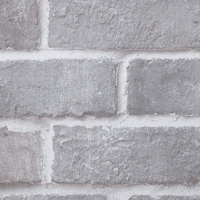 Light Grey Brick Wallcovering